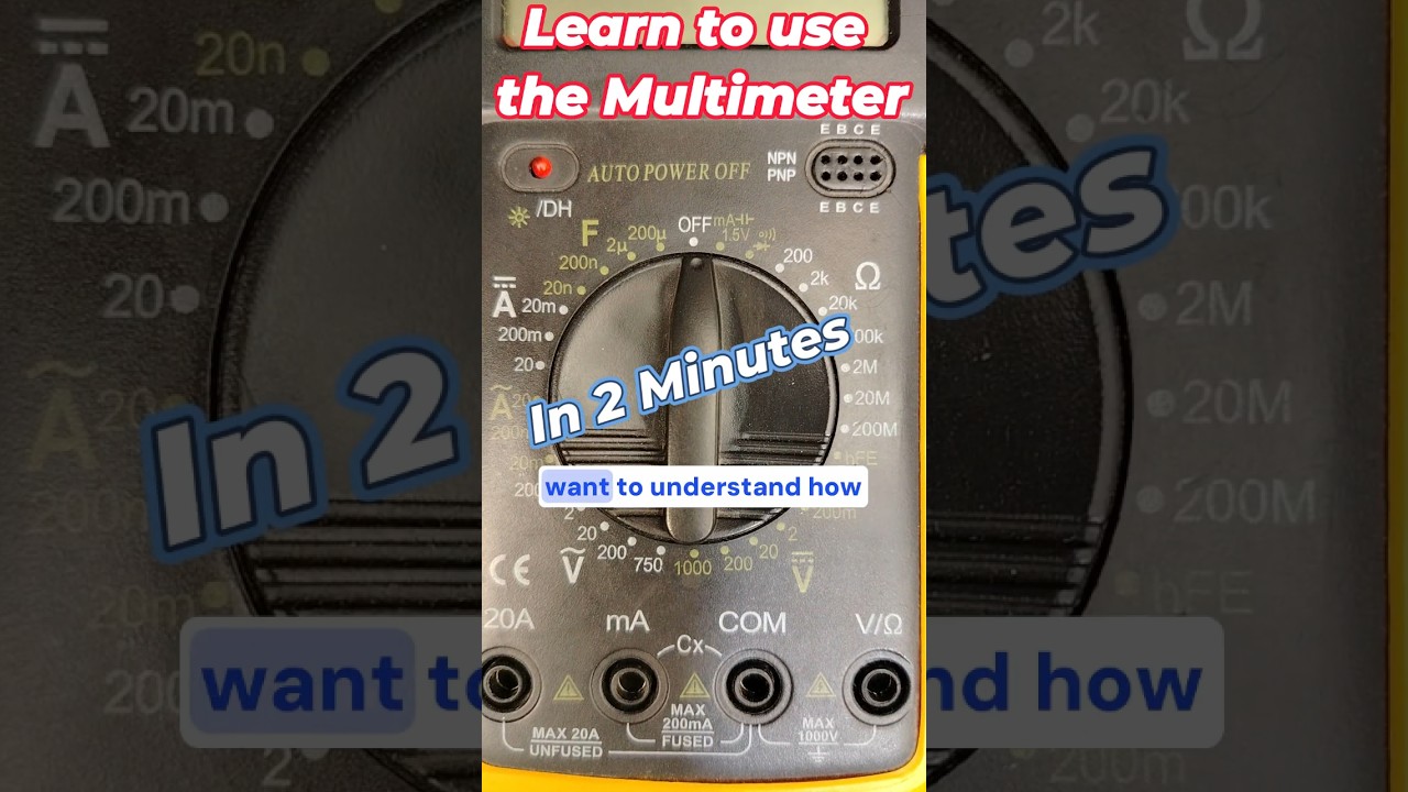 How To Use a Multimeter For Beginners!