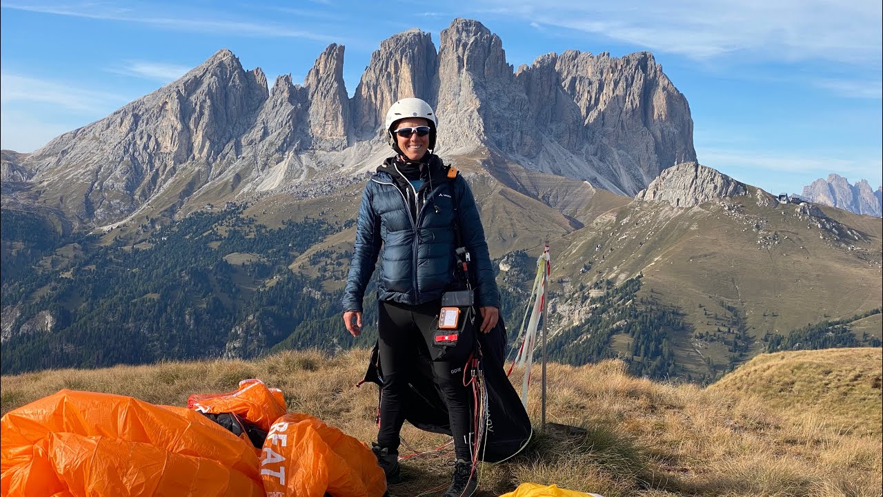 Paragliding Dolomites Col Rodella  Marmolata Rosengarten