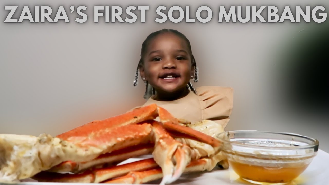 ZAIRA'S FIRST SOLO SEAFOOD BOIL | Z BABY EATS 2 CLUSTERS! | @Shai.b