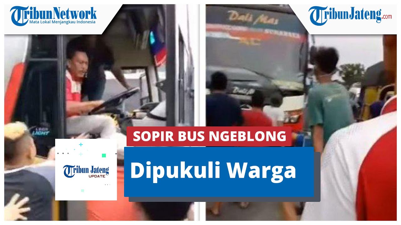 Viral Sopir Bus Ngeblong Dipukuli Warga