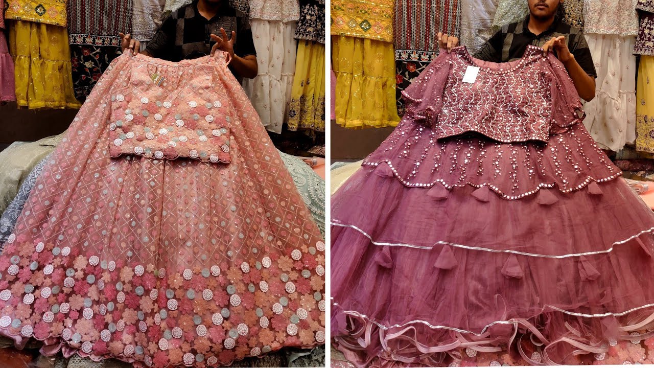 সবচেয়ে কমদামে ডিজাইনার ক্রপ টপস লেহেঙ্গা | Eid collection crop tops lehenga 2023 #shopping_guide