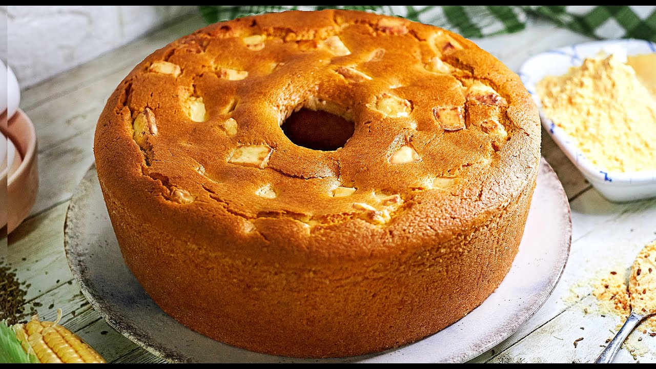 APRENDA FAZER BOLO CAIPIRA DE ANGÚ DE FUBÁ, O MELHOR BOLO DE FUBÁ DA SUA VIDA