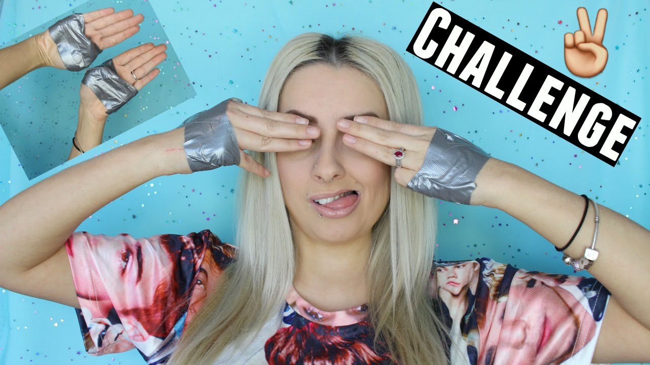 NO THUMBS Makeup Challenge!!