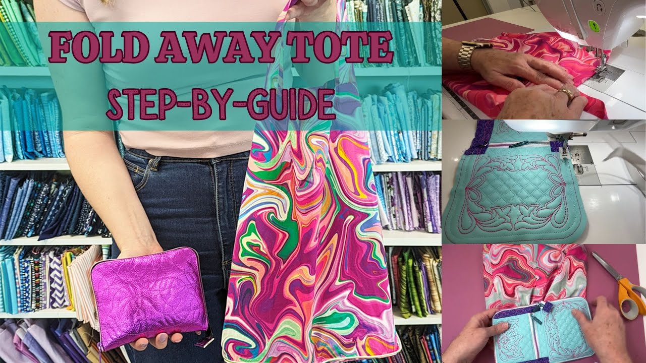 How to Make a Fold Away Tote Bag | Sweet Pea Embroidery Design (ITH) Tutorial | Step-by-Step Guide