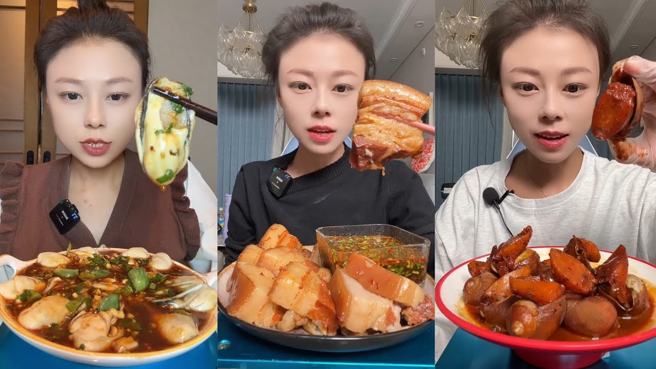 Mukbang part: Eating spicy 🥵 noodles frie noodles🍜with Chinese food #cooking #noodles #pork #meat 