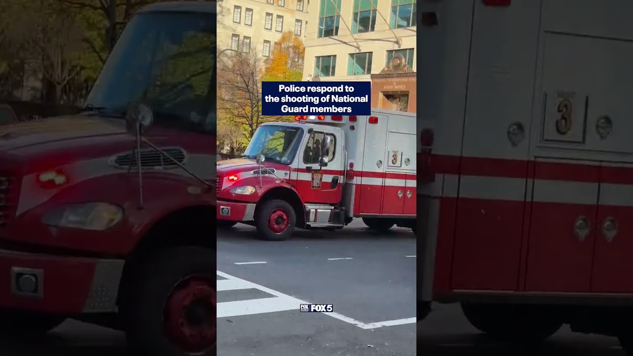 Police respond to the shooting of National Guard members
