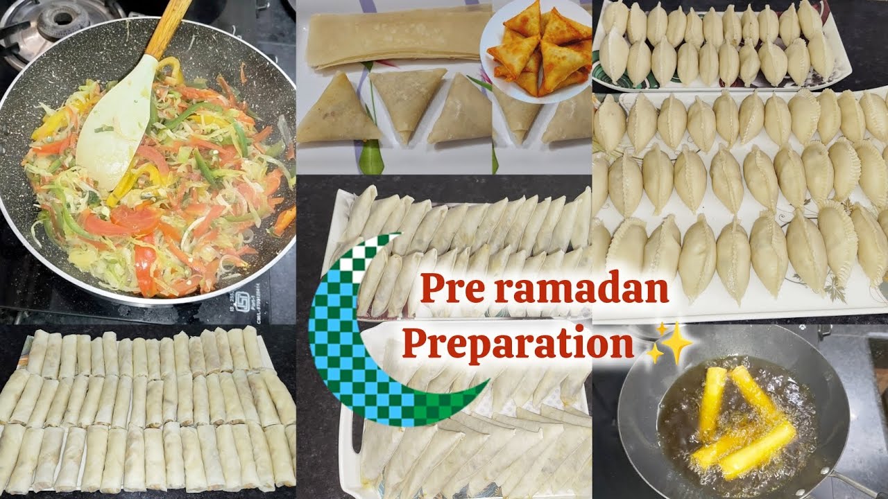 My Pre Ramadan Preparation 2026 ✨| quick and easy make & freez | spring roll, samosa , sweet samosa 