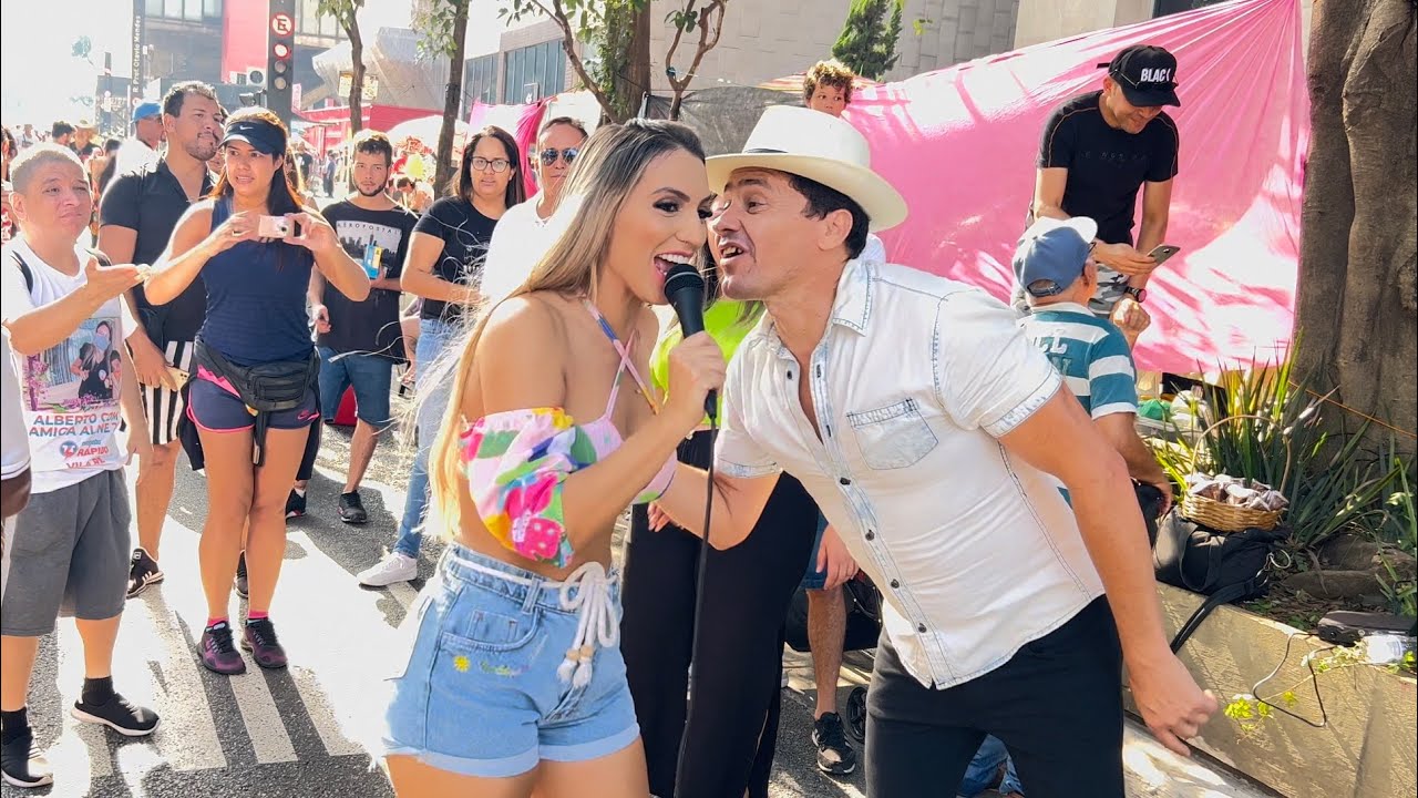 ALEMÃO DA PIZADINHA ANDRÉ LUIZ E A LOIRA RENATA TARDONY 5 MÚSICA SÓ PISEIRO LOTOU AV PAULISTA