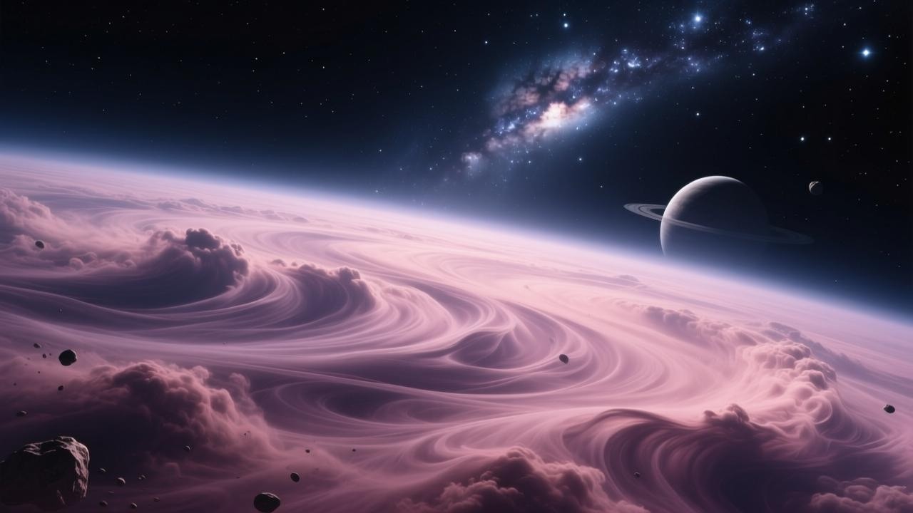 A Gentle Cosmic Distance Where Thoughts Feel Lighter and the Night Becomes Easier to Hold