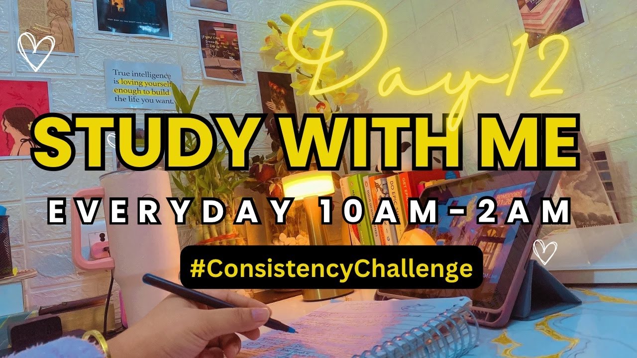 Day 12 | Deep Focus Study | studywithme LIVE | Consistency Series