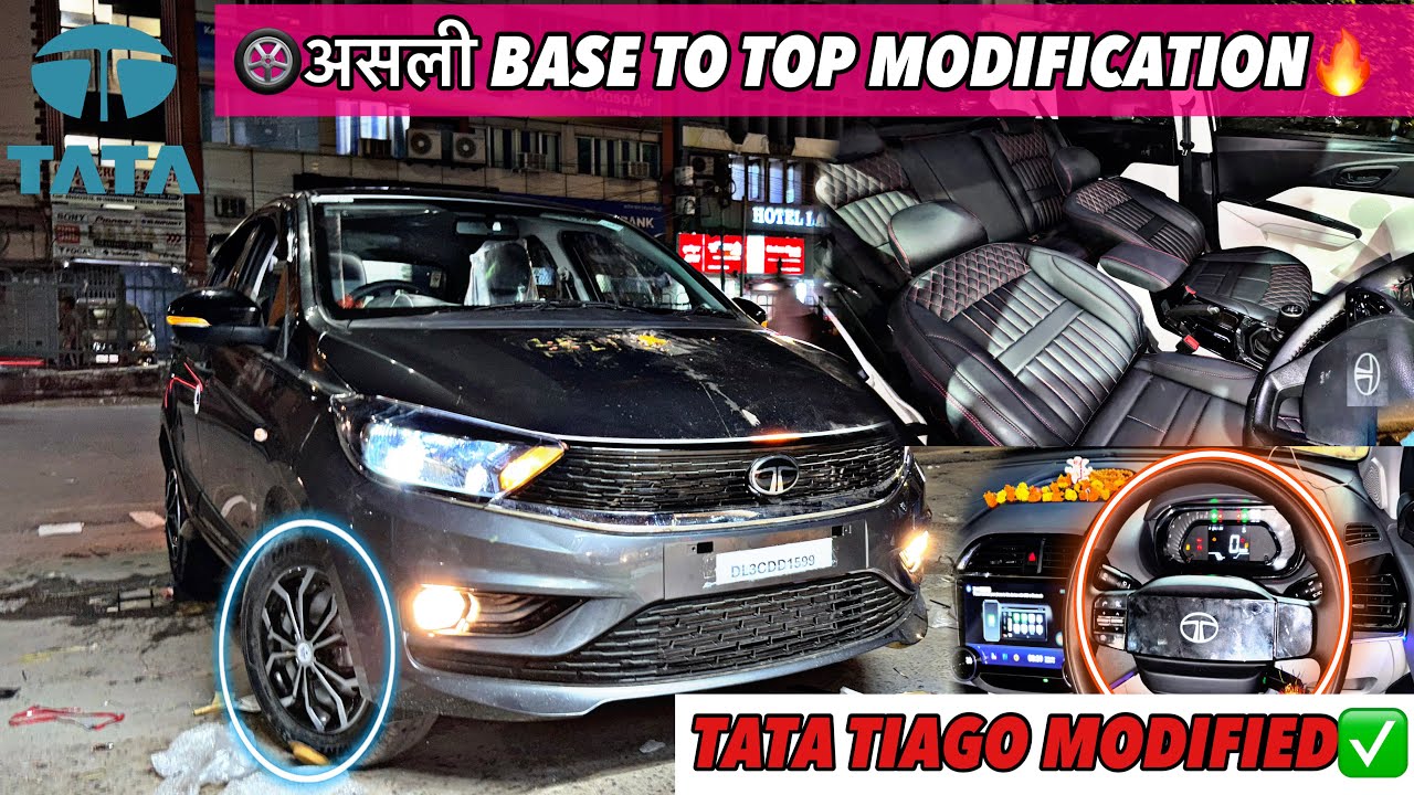 2025 TATA TIAGO BASE MODEL MODIFICATION✅TIAGO XE BASE MODEL MODIFIED🔥TATA GENUINE ACCESSORIES✅