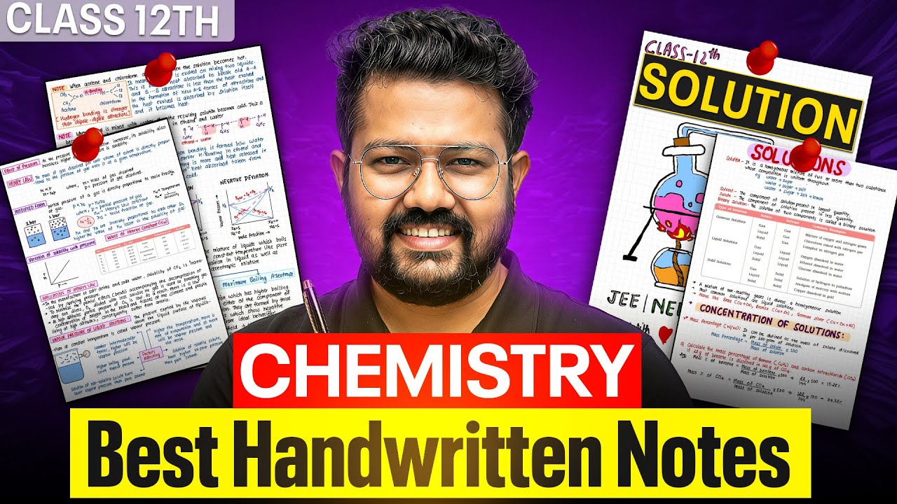 Solutions Chemistry Class 12 Handwritten Notes | Bharat Panchal | Boards 2027