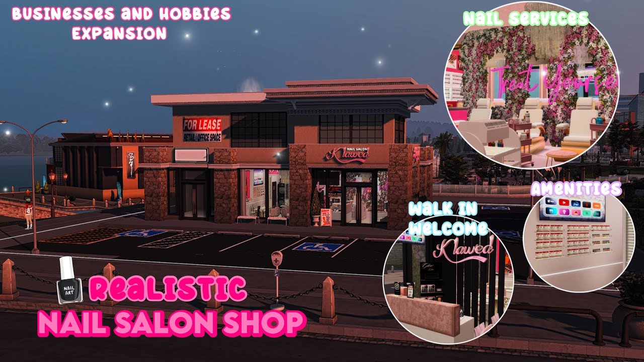 REALISTIC URBAN PLAZA NAIL SALON │ The Sims 4│BUSINESSES & HOBBIES │THE EXIST SAVE FILE