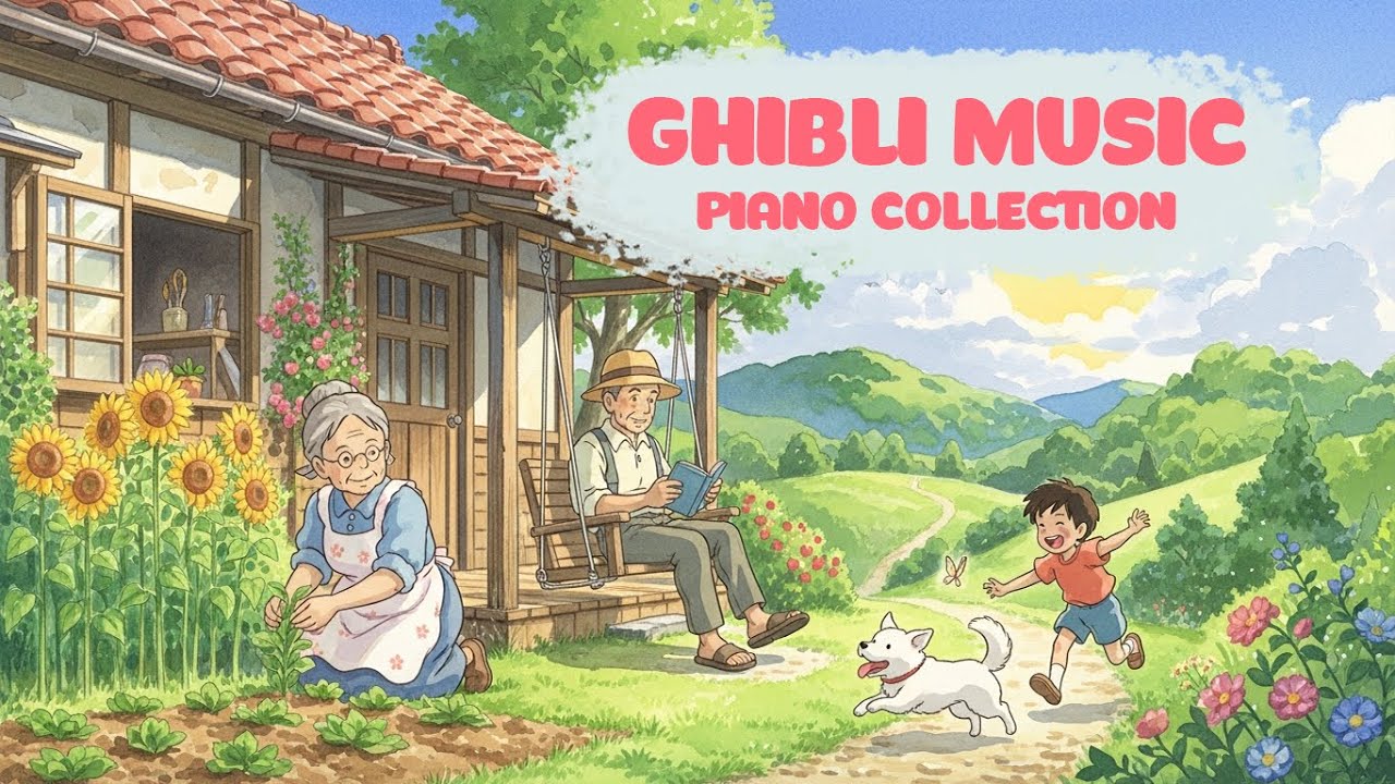 🍂✨ Leaves move where the wind leads | 📚🍃 Studying calmly at an unhurried pace with Ghibli piano 🌙🌿🎹