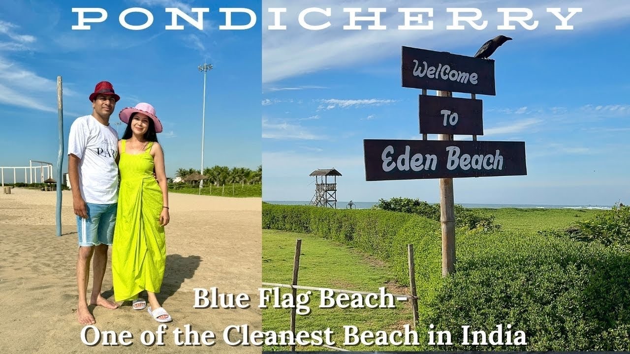 Eden Beach | Blue Flag Beach in Pondicherry | Cleanest Beach in India | Aug 2024 |