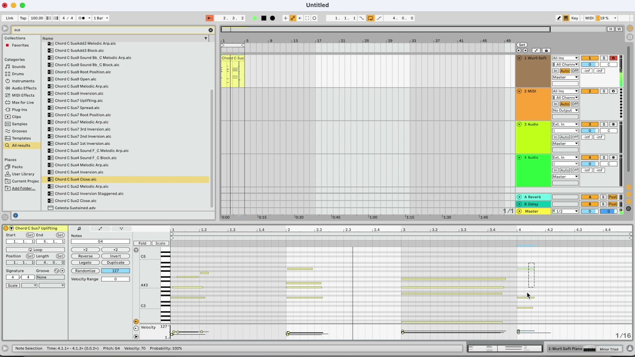 Boards of Canada chord basics in Ableton