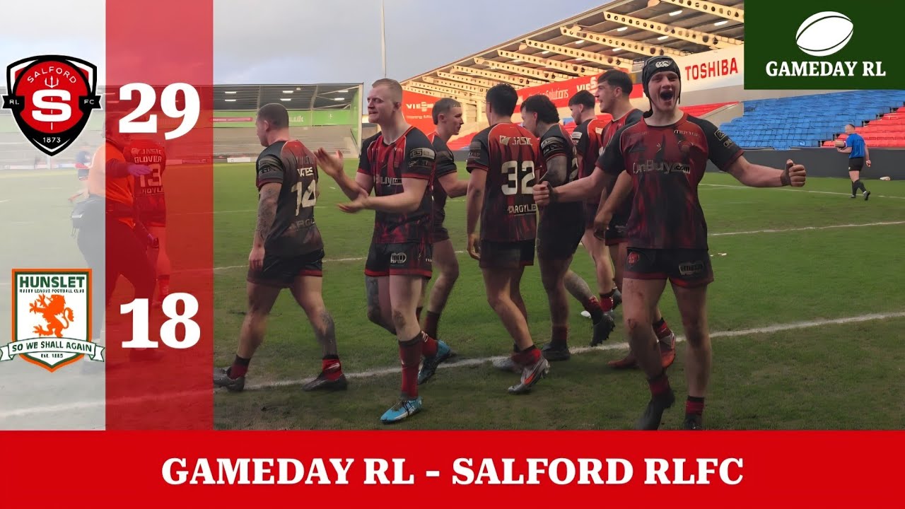 SCENES FOR SALFORD'S 1ST LEAGUE WIN - Salford RLFC vs Hunslet RLFC