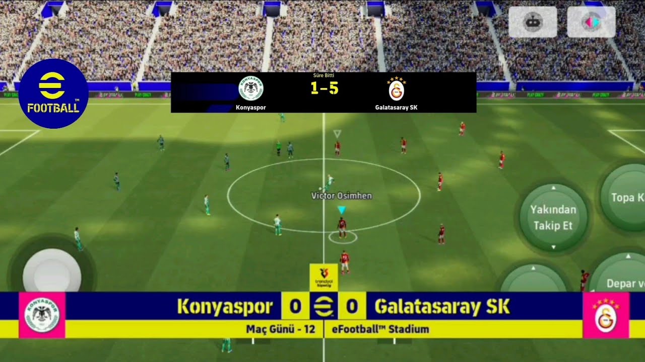 EFOOTBALL GAMEPLAY MOBİLE ( FUTBOL OYUNU  ) FOOTBALL GAME 