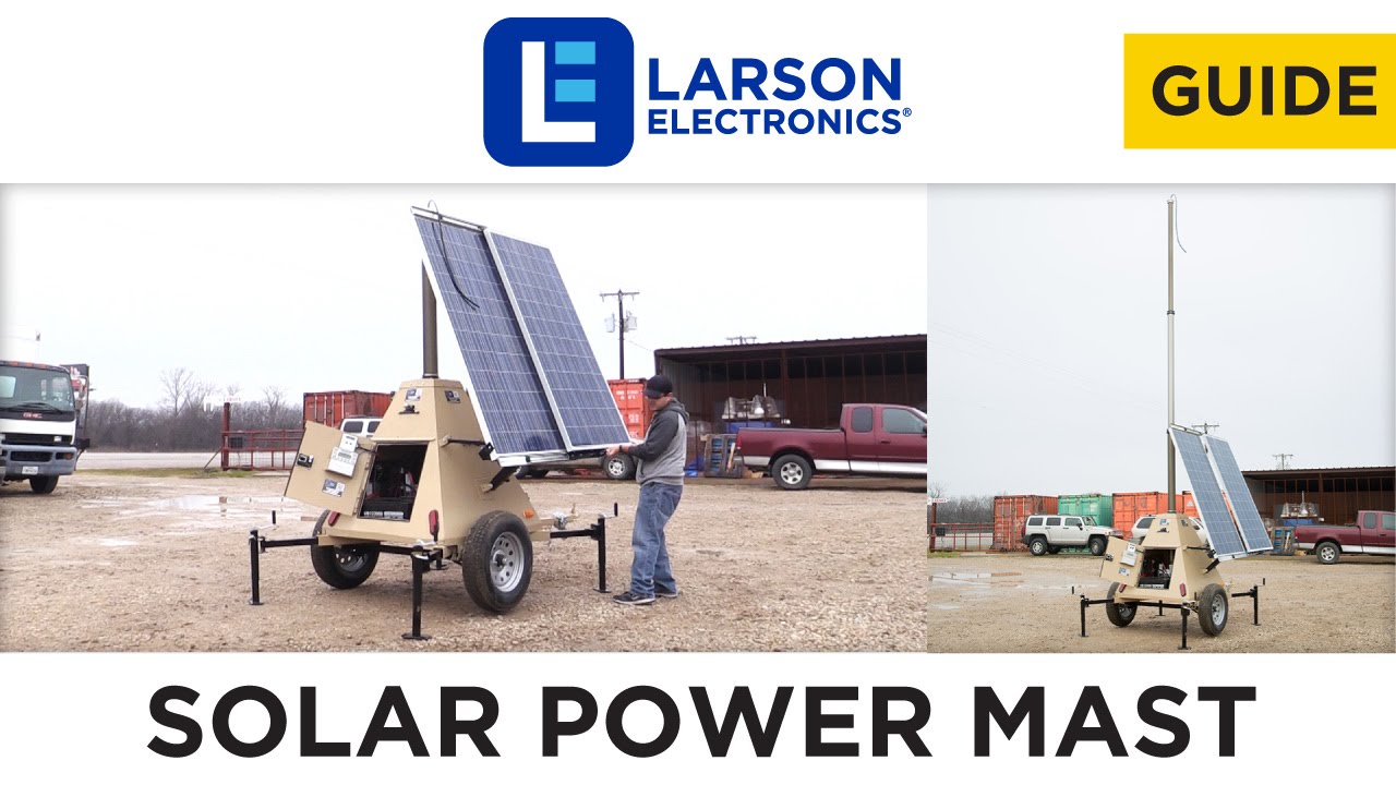 600 Watt Solar Power Generator with Light Tower Mast