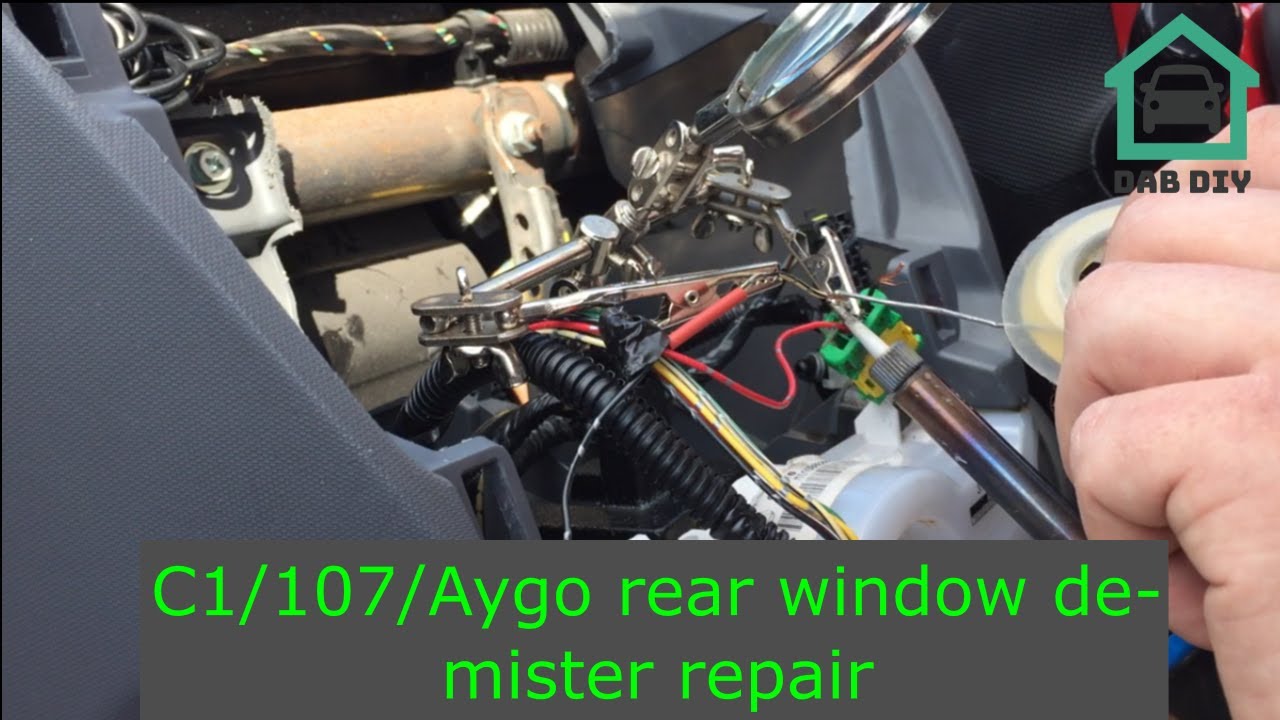 C1/107/Aygo rear window de-mister repair