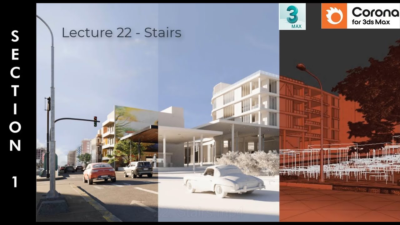 3ds Max 2023 Stair Modeling Tutorial | Easy Step-by-Step Guide for Beginners