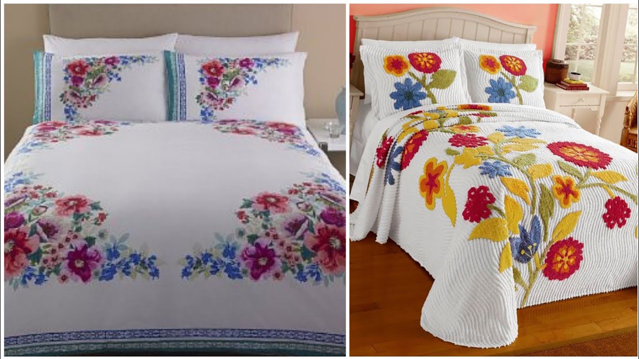 Hand embroidery bed sheets designs || classy embroidery bed sheets designs