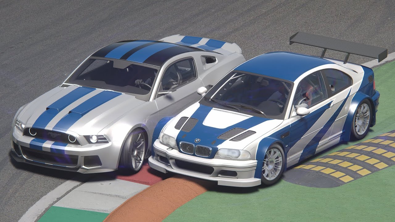 Razor BMW M3 GTR (E46) vs Tobey Marshall Ford Mustang Shelby | Need For Speed: Most Wanted at Monza
