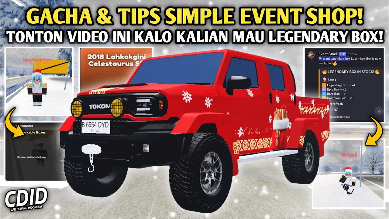 CARA GACHA EVENT SHOP & TIPS BIAR GAK KETINGGALAN LEGENDARY BOX!!🔥 - Car Driving Indonesia