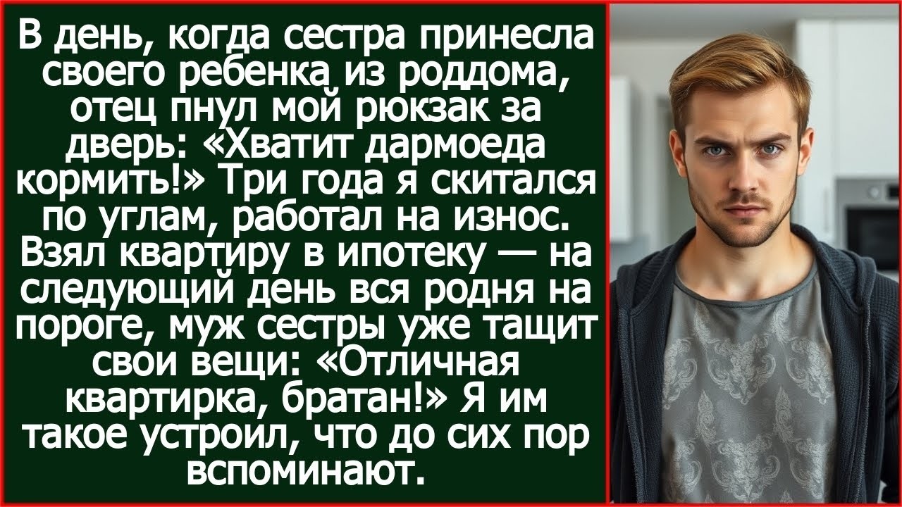Муж сестры уже тащил свои вещи в мою новую квартиру со словами: «Отличная квартирка, братан!»