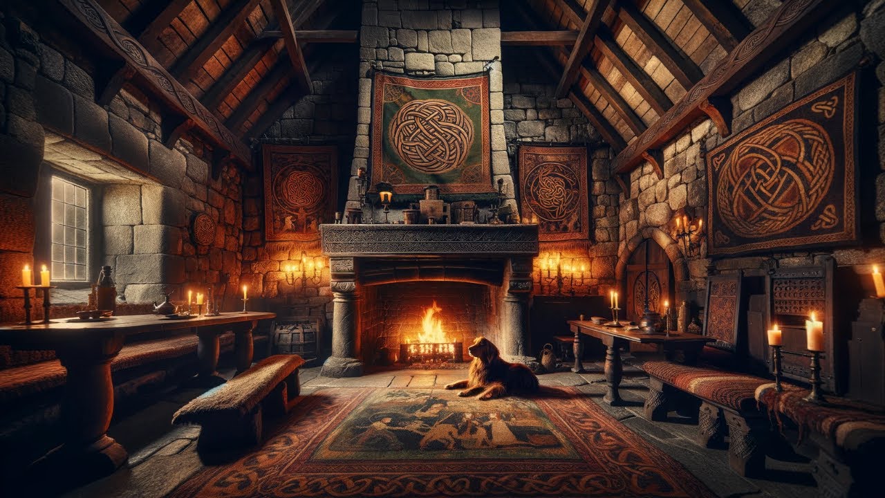 Cozy Medieval Hall Evening - Medieval Music & Ambience