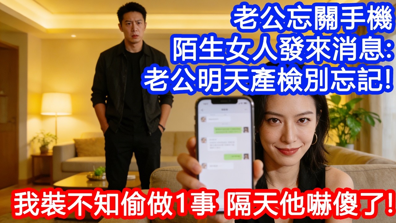 【情感故事】老公忘記關手機，我瞥見陌生女人發來消息：老公明天產檢別忘記！我假裝不知，偷偷做1事，隔天醫院他嚇傻了！#故事 #人生哲理 #婚姻 #出軌 #爽文