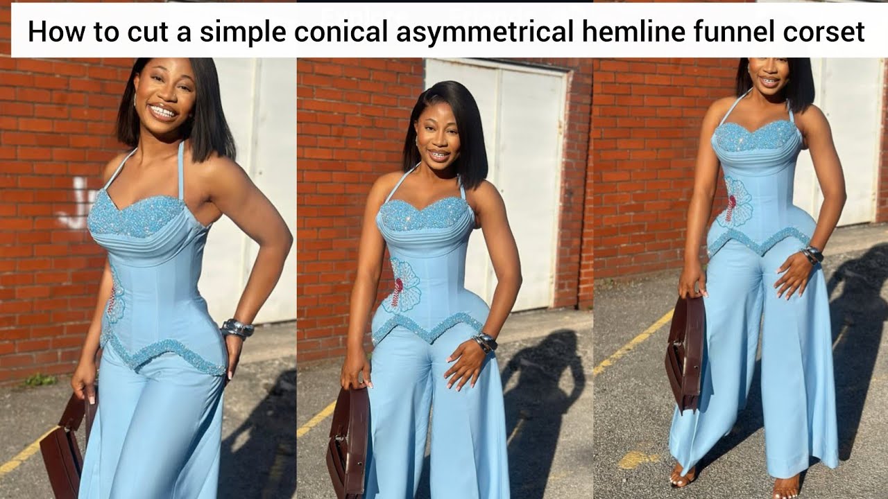 HOW TO CUT AN ASYMMETRICAL HEMLINE CONICAL CORSET #how #corset