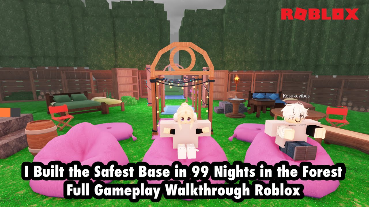 I Built the Safest Base in 99 Nights in the Forest [Full Gameplay Walkthrough] - Roblox