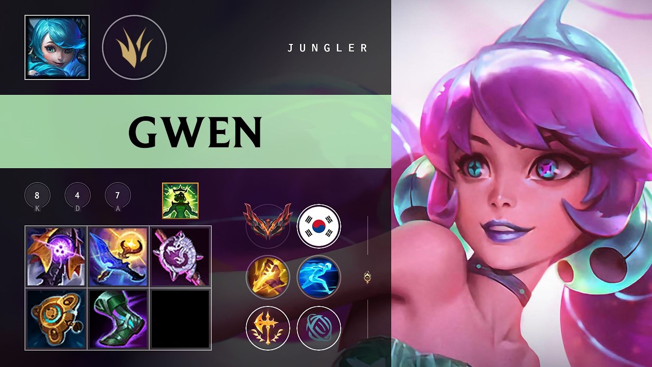 Gwen Jungle vs Briar - KR Grandmaster Patch 26.08