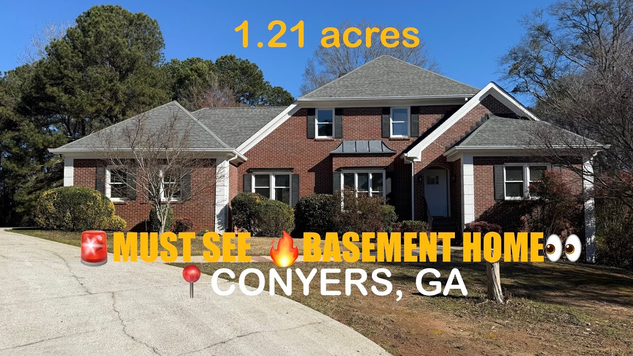 🔥👀 $525,000 in Conyers, GA Gets You THIS?! 🚨 Basement Home on 1.21 Acres