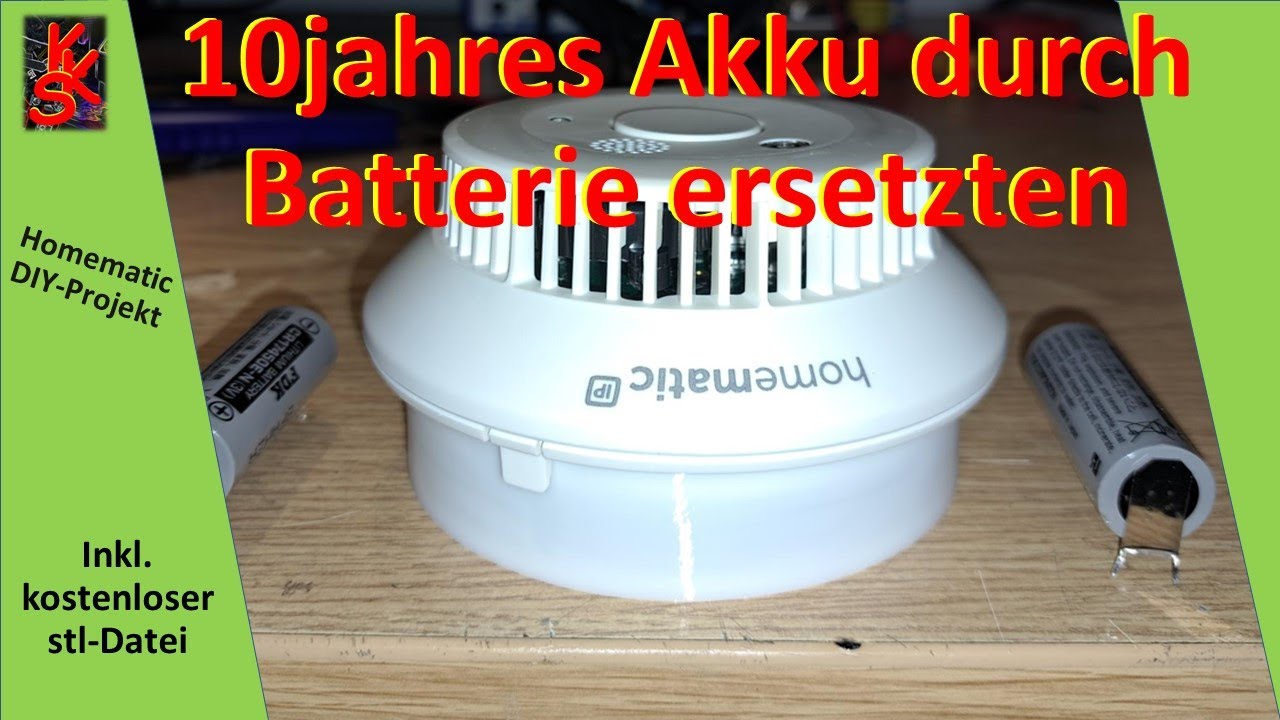 Homematic Rauchmelder Umbau von Akku auf Batterie. Rauchmelder auch als Signalgeber verwenden