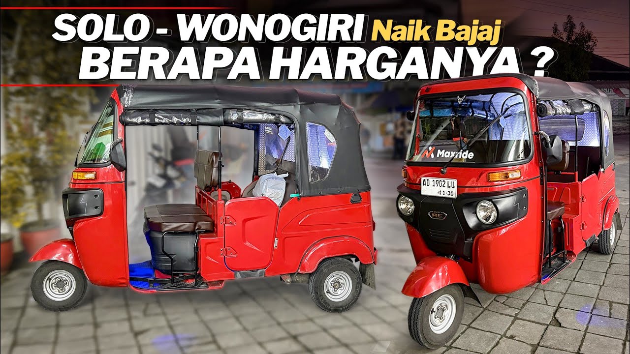 COBAIN NAIK BAJAJ / TUKTUK DARI SOLO KE WONOGIRI ( MANYARAN ), SERUU JUGA ‼️🥳