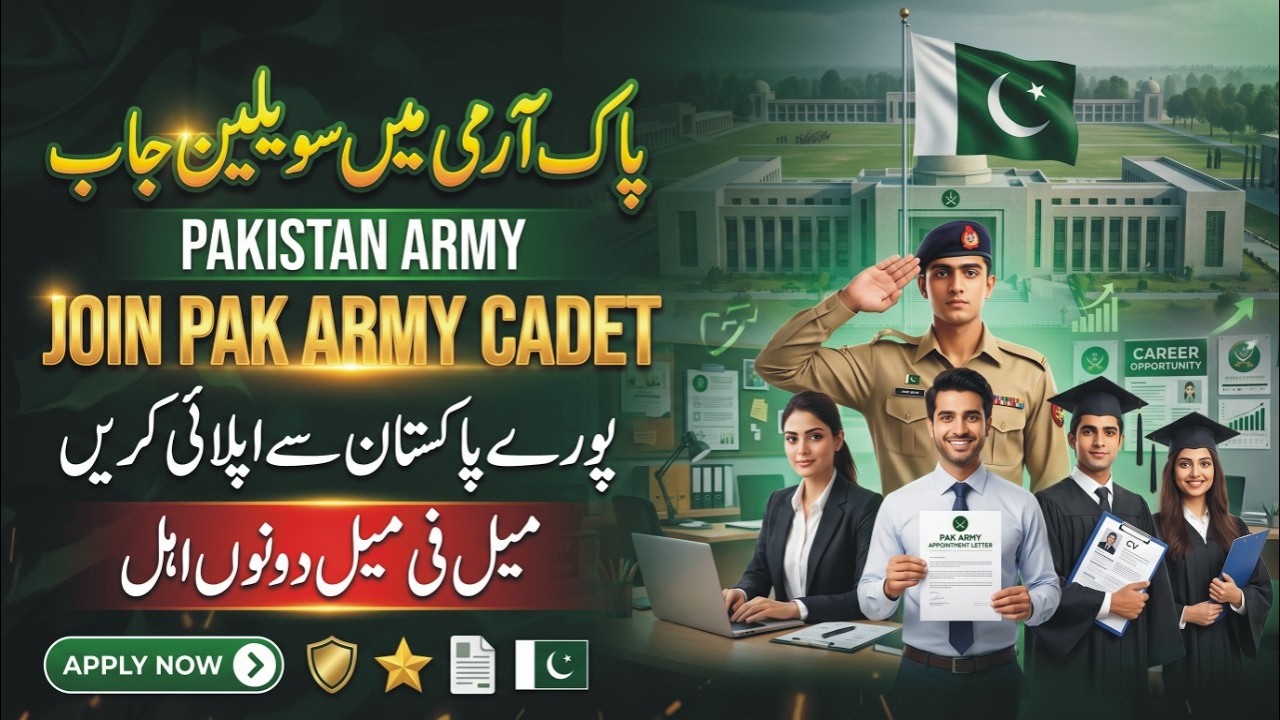 Pak Army Civilian Jobs 2026 | Join Pakistan Army As Medical Cadet Army Medical College How To Apply