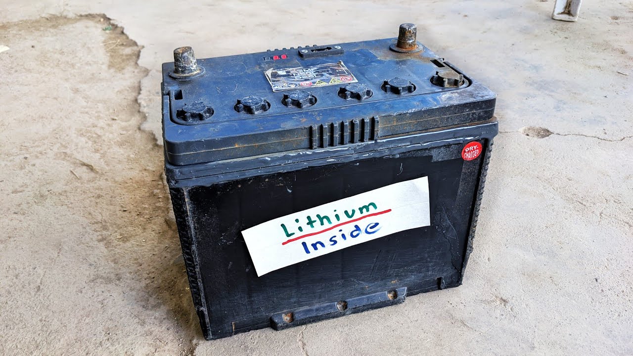 Old Car battery convert to lithium