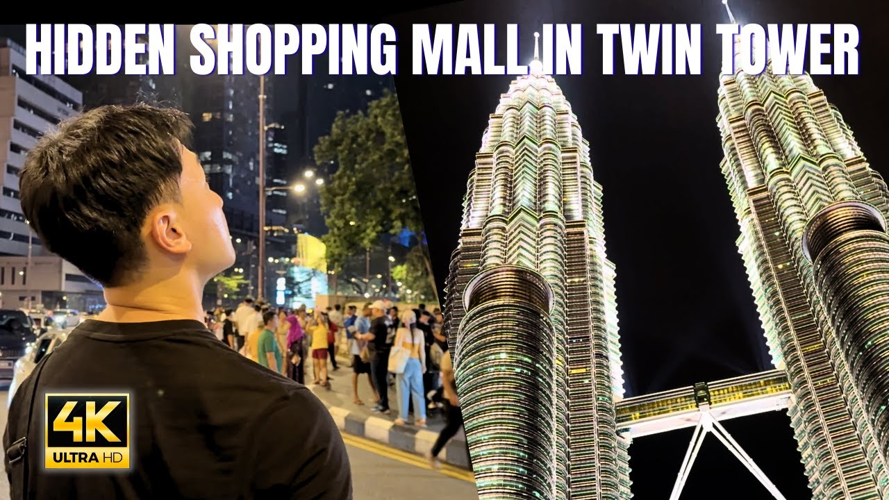 What's inside of Twin Towers? Tour of Kuala Lumpur 🇲🇾 | KLCC Mall & Street Food Adventure