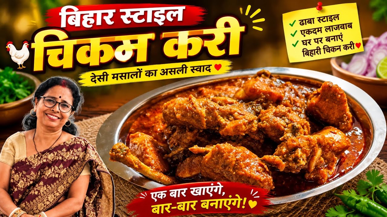 बिहार स्टाइल चिकन करी 🐔🔥 | गाँव वाला देसी स्वाद | एक बार खाओगे तो उंगलियाँ चाटते रह जाओगे 😋 
