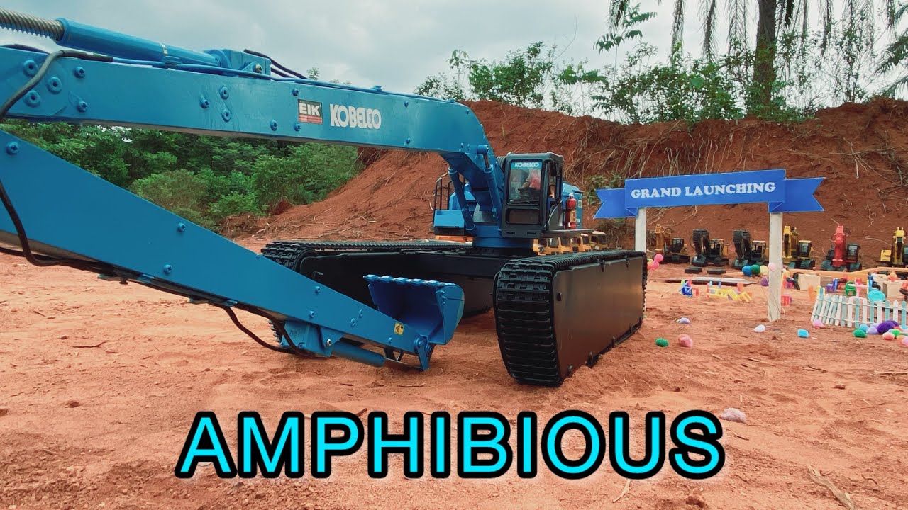 Strong Scale 1/16: Большой экскаватор Kobelco Amphibious/CAT Long Arm