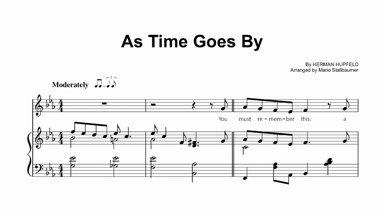 As Time Goes By - Piano Sheet Music