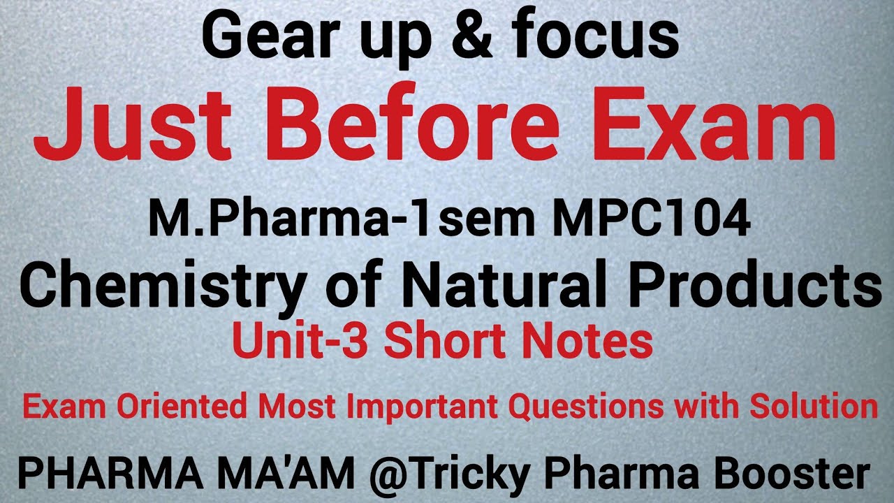 MPharma 1sem Most Important Questions|Exam Oriented|MPharma|MPC-104|Just Before Exam by Pharma Ma'am