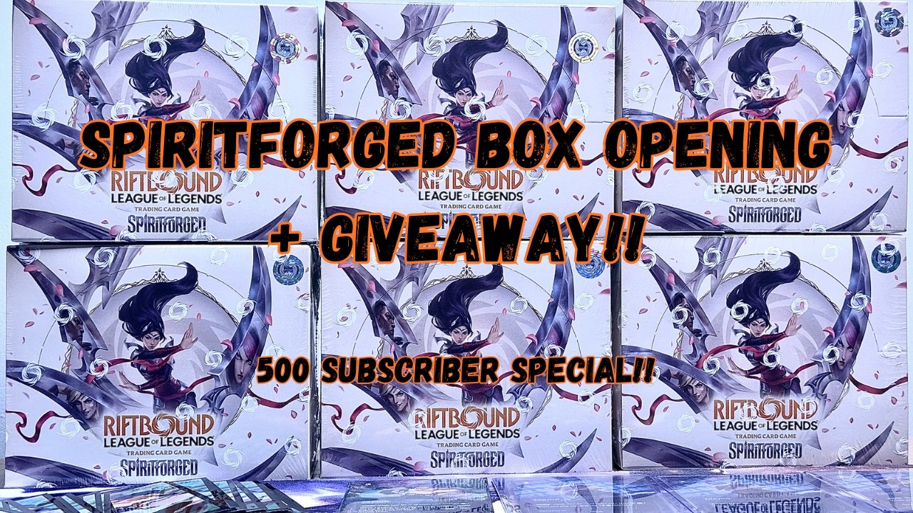 RIFTBOUND SPIRITFORGED BOOSTER BOX OPENING + HUGE GIVEAWAY LEAGUE OF LEGENDS TCG