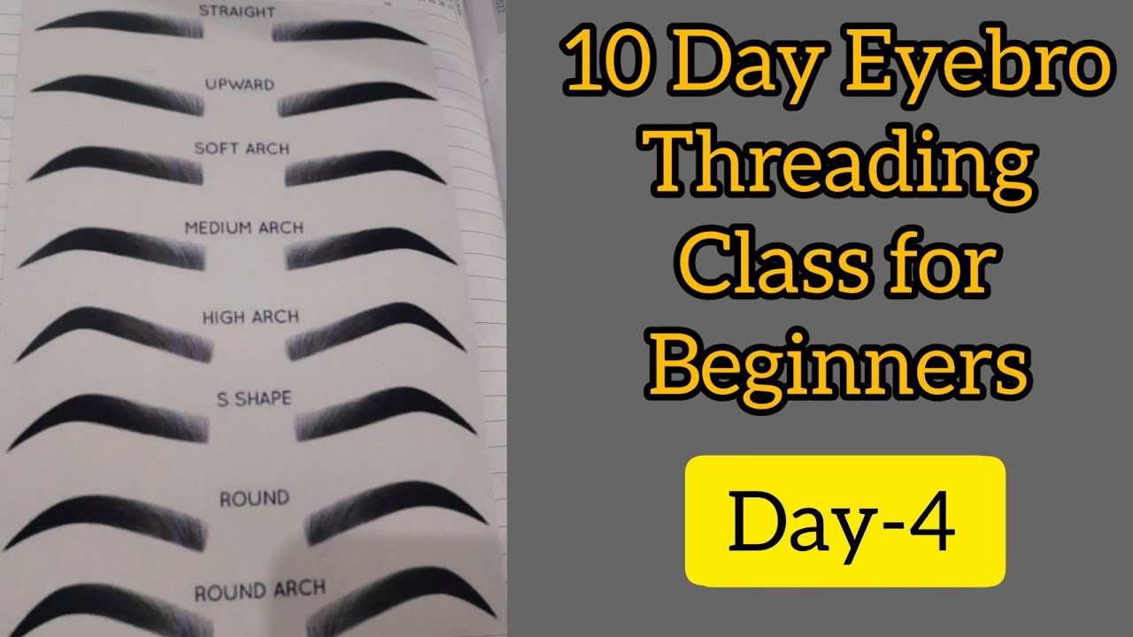10 Day eyebrow threading class || Day -4 || free class || client का और खुद का position क्या हो