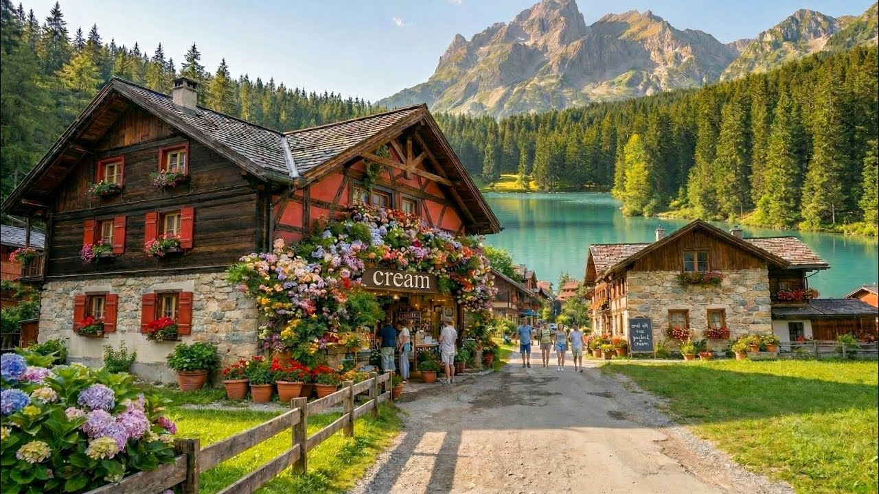 Only 500 People Live Here But MILLIONS Visit Every Year! 😱 Most Beautiful Swiss Lake Village