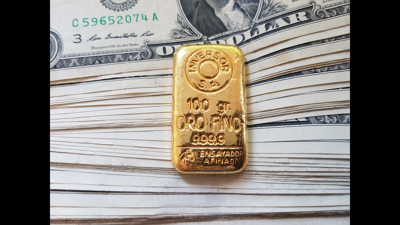 COMO ES UN LINGOTE DE 100 Gr. DE ORO PURO ? 999,9 FINE GOLD BAR.