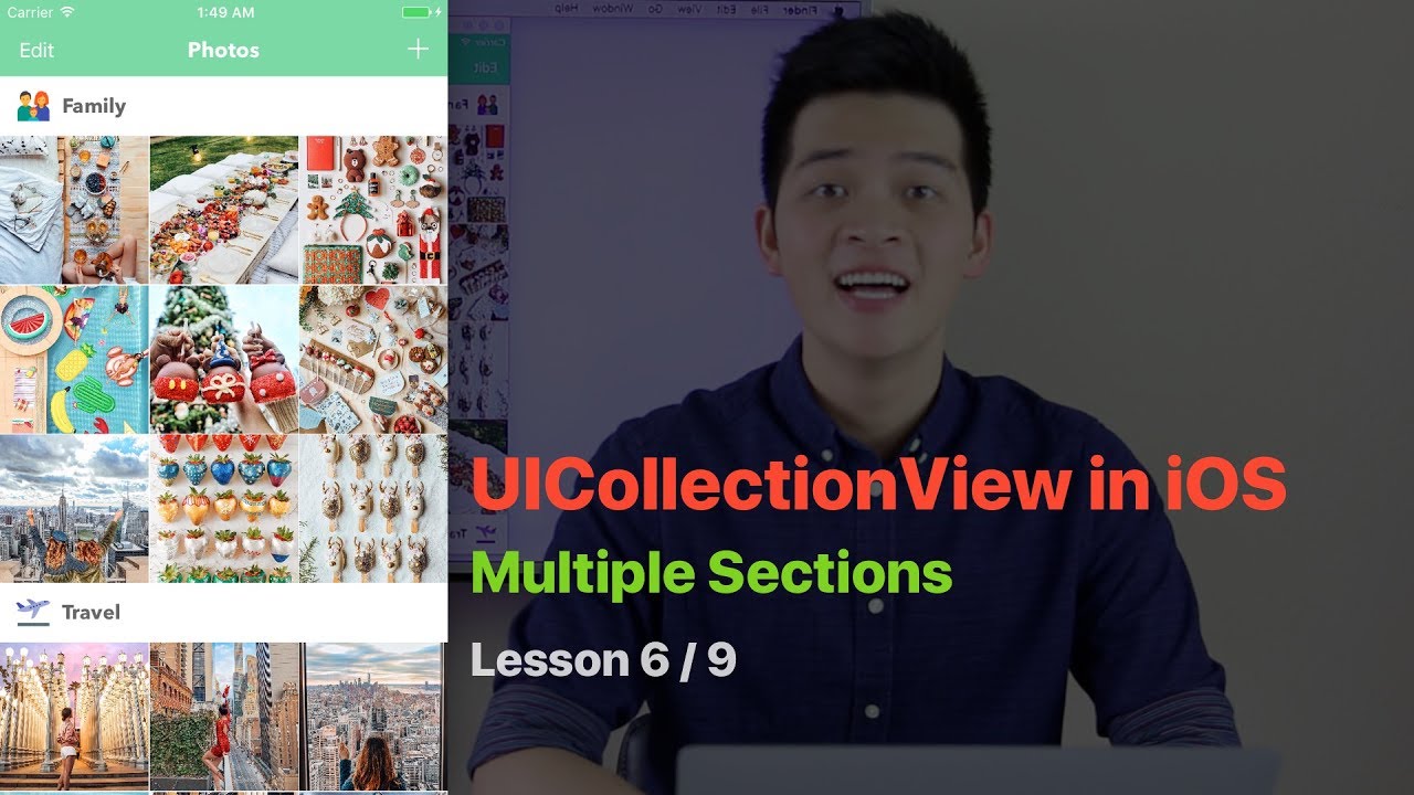UICollectionView Pt 6: MULTIPLE SECTIONS IN UICOLLECTIONVIEW AND CUSTOM SECTION HEADER