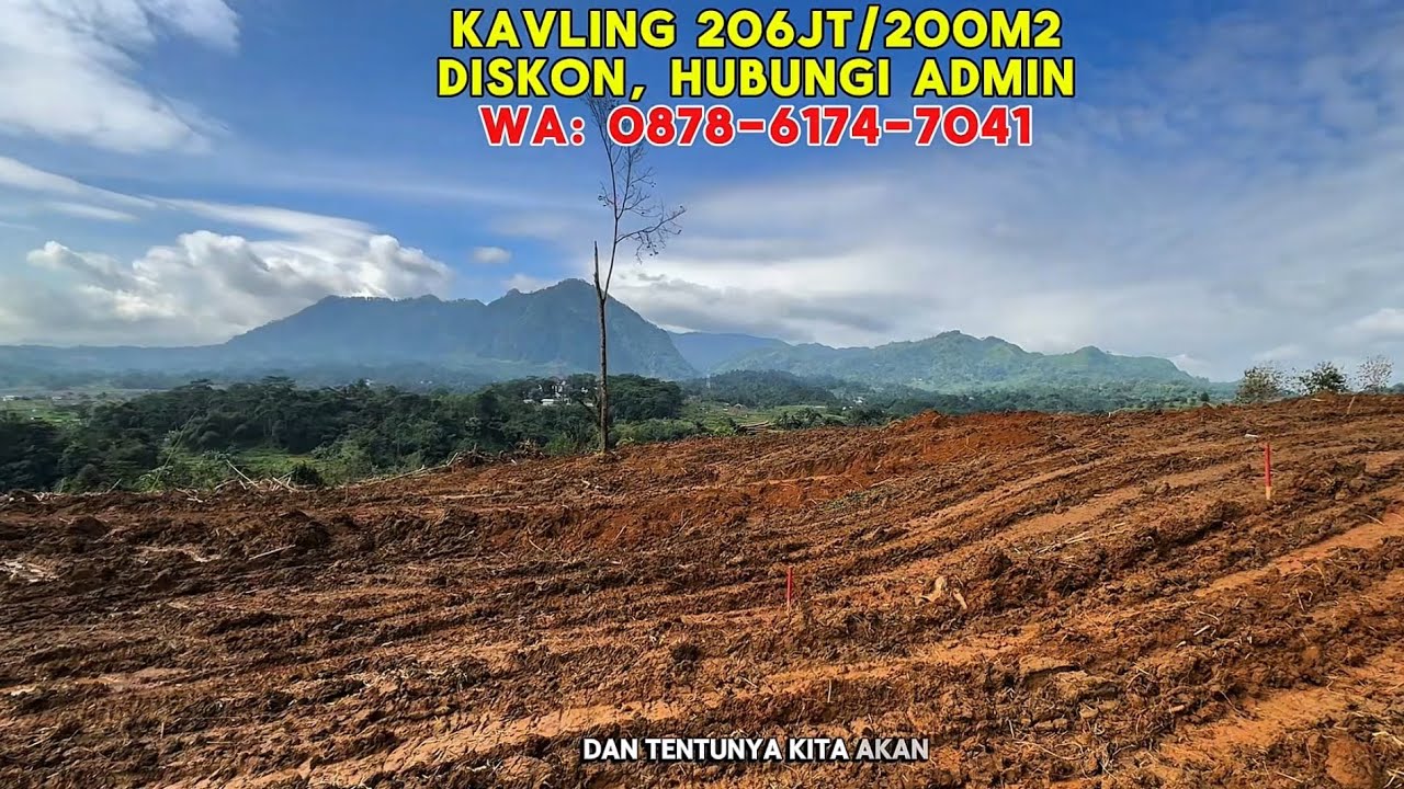 TANAH DIJUAL 206 JT/200M2 DEKAT JALUR WISATA PUNCAK 2 BOGOR